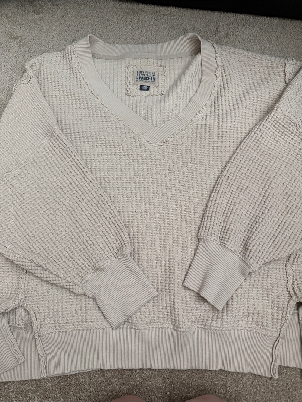 American Eagle Thermal Waffle Top